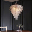 Ubangi 7Lt Chandelier Bright Nickel w/ Clear Crystal Glass - Comet Lighting