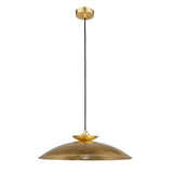 Vitim Disc Pendant Ceiling Light Brass Hammered - Comet Lighting