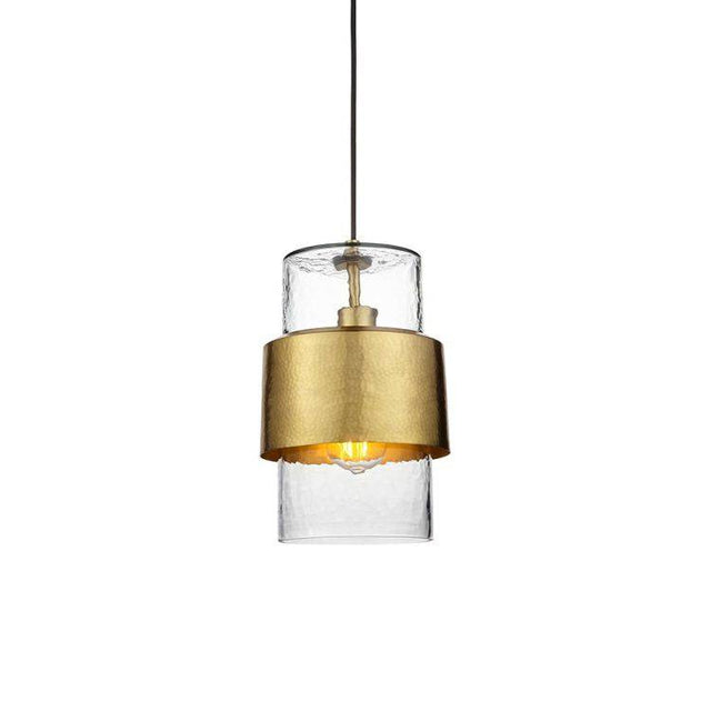 Vitim Pendant Ceiling Light Brass Hammered - Comet Lighting