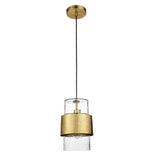 Vitim Pendant Ceiling Light Brass Hammered - Comet Lighting