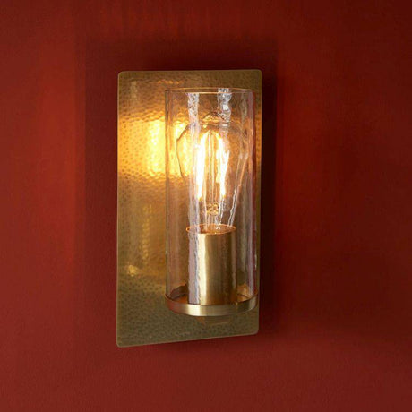 Vitim Wall Light Brass Hammered - Comet Lighting