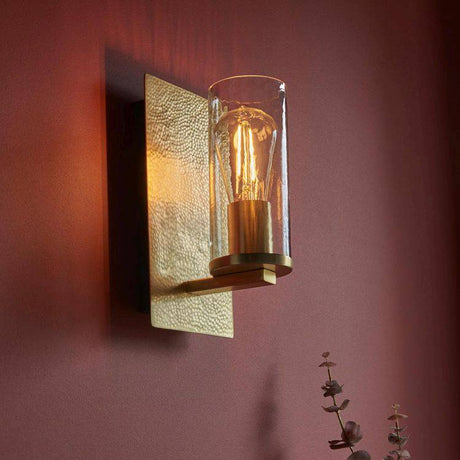 Vitim Wall Light Brass Hammered - Comet Lighting