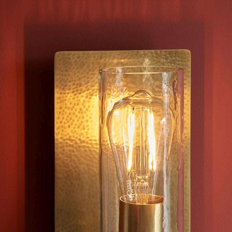 Vitim Wall Light Brass Hammered - Comet Lighting