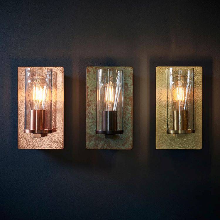 Vitim Wall Light Brass Hammered - Comet Lighting