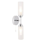 Wensum 2Lt Wall Light Chrome - Comet Lighting