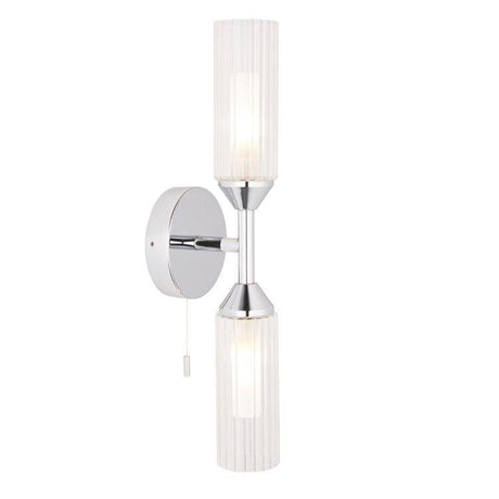 Wensum 2Lt Wall Light Chrome - Comet Lighting