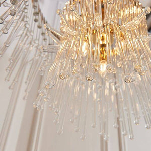 Wharfe 9Lt Pendant Ceiling Light Polished Gold Plated Finish With Clear Glass - Comet Lighting