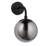 Yonne Wall Light Matt Black w/ Grey Tinted Glass - Comet Lighting