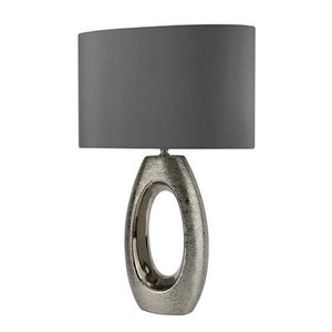 Searchlight Artisan 1Lt Chrome Oval Base Table Lamp - Comet Lighting