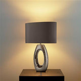 Searchlight Artisan 1Lt Chrome Oval Base Table Lamp