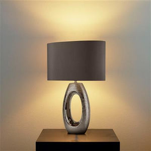 Searchlight Artisan 1Lt Chrome Oval Base Table Lamp - Comet Lighting