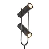 Telescope 2Lt Floor Lamp - Matt Black Metal - Comet Lighting