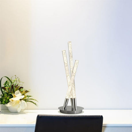 Lydford 3Lt LED Table Lamp Chrome - Comet Lighting