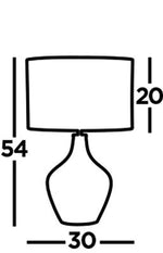 Tableau Smoked Mosaic Table Lamp w/ Brown Suede Shade - Comet Lighting