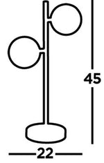 Circa 2Lt Table Lamp Chrome - Comet Lighting