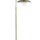 Searchlight Fisherman Brass Floor Lamp Glass Shade