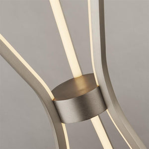 Salterton Tripod LED 3Lt Table Lamp Satin Nickel - Comet Lighting
