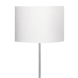 Carter Floor Lamp - Chrome Base & Fabric Shade - Comet Lighting