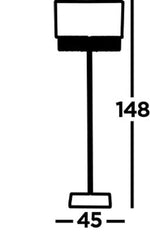 Bradfield 1Lt Floor Lamp - Black w/ Black Shade - Comet Lighting