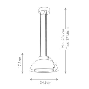 Europa 1 Light Medium LED Pendant - Comet Lighting