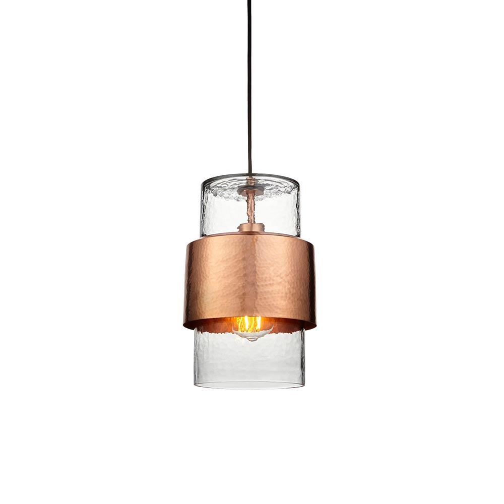 Spree Pendant Ceiling Light Copper Hammered