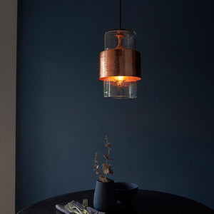 Spree Pendant Ceiling Light Copper Hammered
