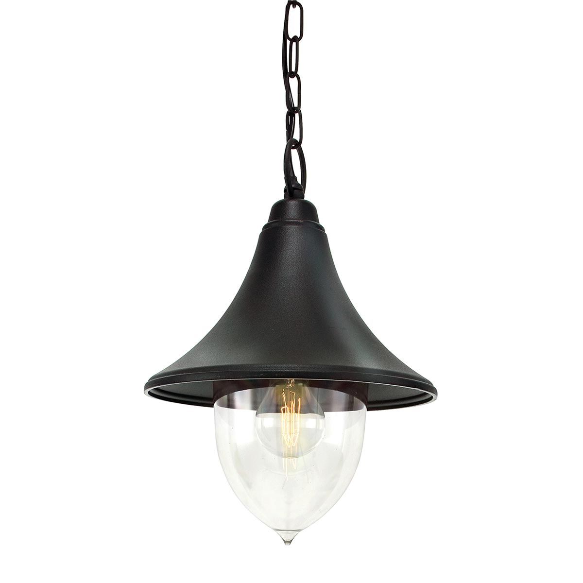 Firenze 1 Light Chain Lantern - Black - Comet Lighting