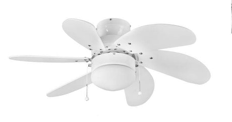 Atlanta 30inch Ceiling Fan with Light White - Comet Lighting