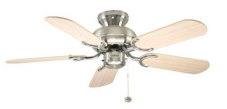 Capri 36inch Ceiling Fan without Light Stainless Steel - Comet Lighting