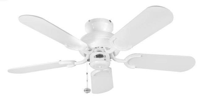 Capri 36inch Ceiling Fan without Light White - Comet Lighting