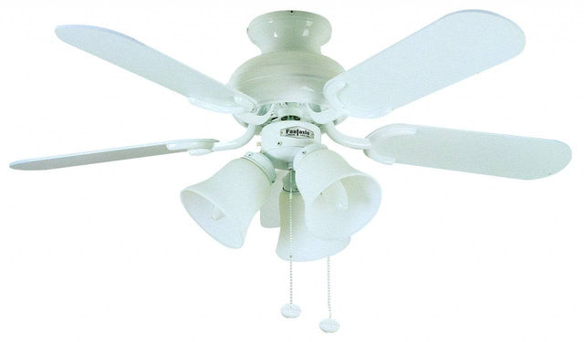 Capri Combi 36inch Ceiling Fan with Light White - Comet Lighting