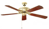 Classic 52'' Ceiling Fan without Light Polished Brass - Comet Lighting