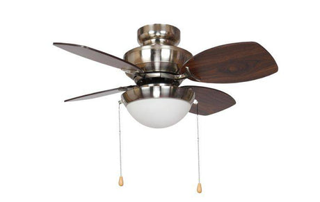 Kompact 28inch Ceiling Fan with Light Brushed Nickel - Comet Lighting