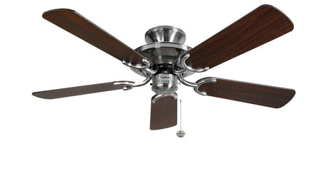 Mayfair 42inch Ceiling Fan without Light Stainless Steel with Dark Blades - Comet Lighting