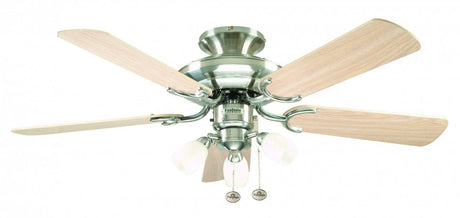 Mayfair Combi 42inch Ceiling Fan with Light Stainless Steel - Comet Lighting