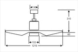 Tau II 50inch Ceiling Fan with Light Natural Iron - Comet Lighting