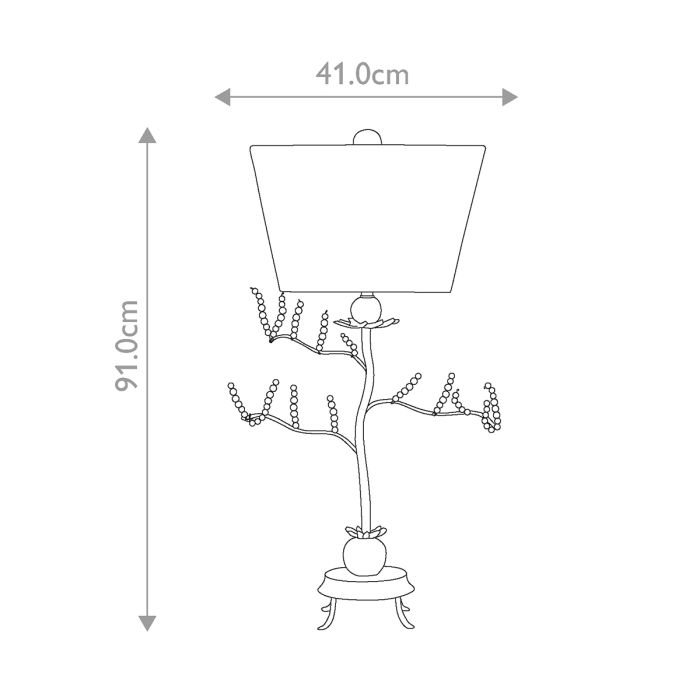 Kristal 1Lt Table Lamp - Putty Patina & Gold Leaf