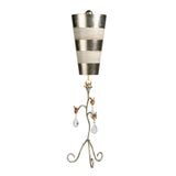 Tivoli 1 Light Table Lamp - Silver & Cream Patina - Comet Lighting