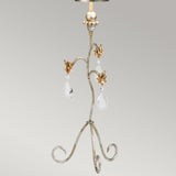 Tivoli 1 Light Table Lamp - Silver & Cream Patina - Comet Lighting