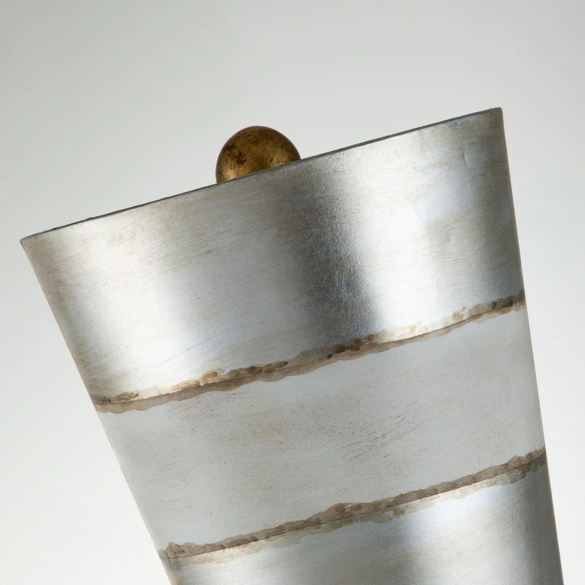Tivoli 1 Light Table Lamp - Silver & Cream Patina - Comet Lighting