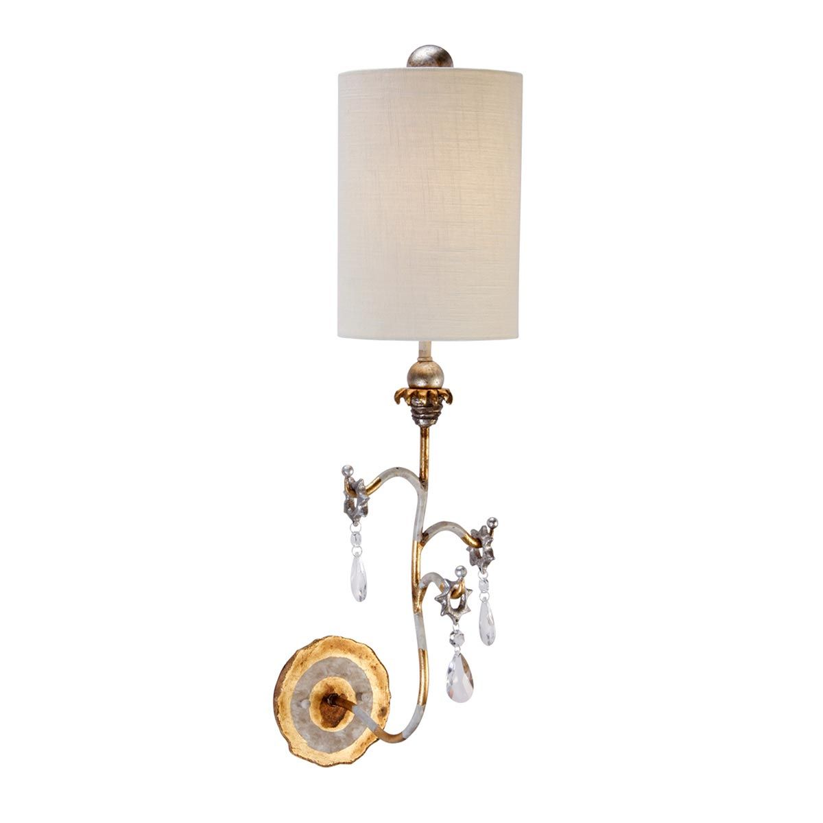Tivoli 1 Light Wall Light - Gold & Cream Patina - Comet Lighting