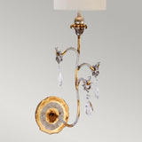 Tivoli 1 Light Wall Light - Gold & Cream Patina - Comet Lighting