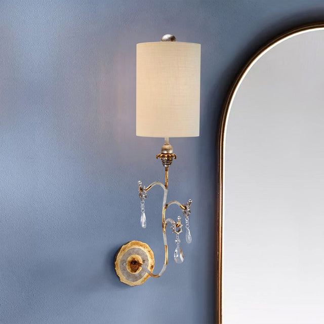 Tivoli 1 Light Wall Light - Gold & Cream Patina - Comet Lighting