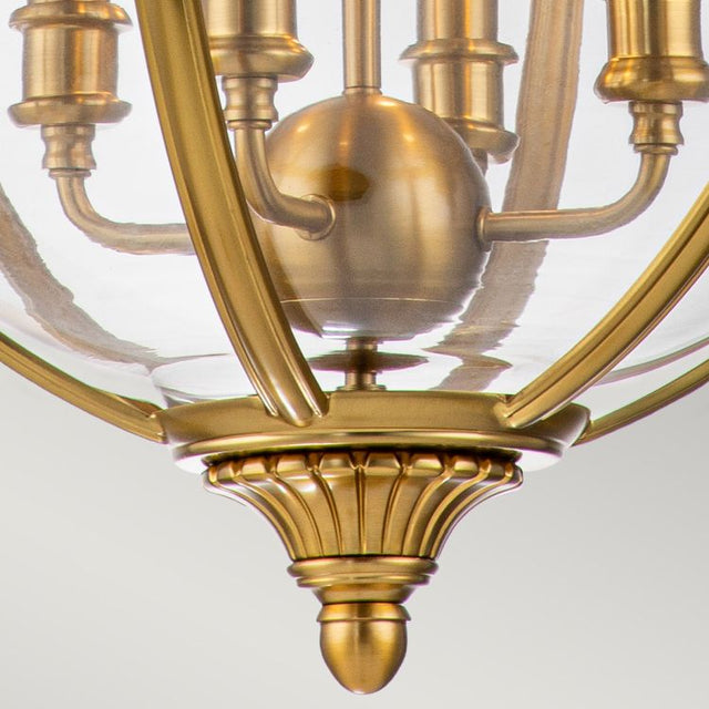 Adams 4 Light Pendant Chandelier - Brushed Bronze Burnished Brass