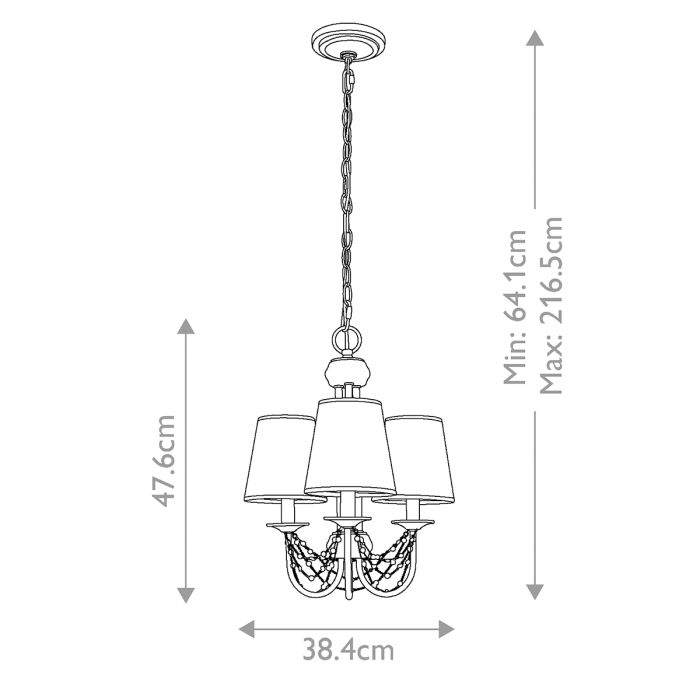 Feiss Aveline 3Lt Chandelier