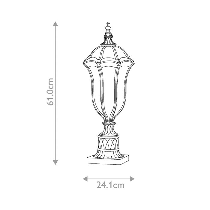 Baton Rouge 3 Light Pedestal Lantern