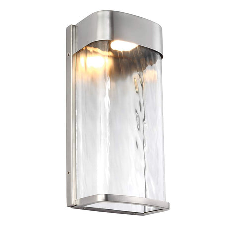 Bennie 1 Light Large LED Wall Light - Painted Brushed Steel - Comet Lighting