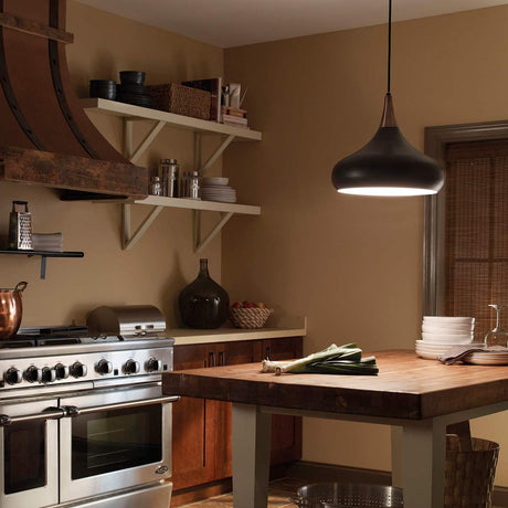 Beso 1 Light Medium Pendant  - Dark Bronze - Comet Lighting