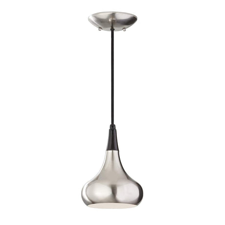 Beso 1 Light Mini Pendant - Brushed Steel - Comet Lighting