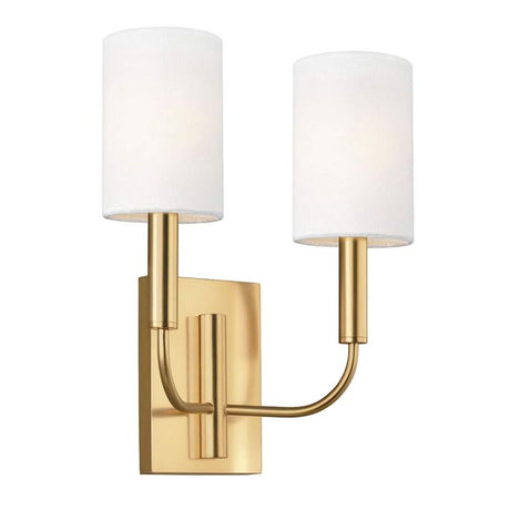 Brianna 2 Light Wall Light - Burnished Brass - Comet Lighting